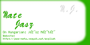 mate jasz business card